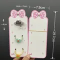 Pink polka dot bow display card with cloud hair clip and flower hair ties - Approximately 100 Kp965 Hair Tie/hair Clip Dual-purpose Cards