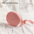 Nastro in velluto rosa fatto a mano largo 3cm per decorazioni natalizie DIY - 3 cm di larghezza / 5 m di lunghezza / Rosa