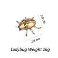 Figura de mariquita de latón para decoración, tamaño 2,8 cm con un peso de 16g - Mariquita de Bronce