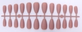 Detail view of 24 pieces of matte almond press-on nails in morandi nude pink color - Matte Morandi Nude Pink (SDM-09)