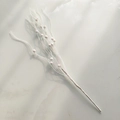 White pearl artificial glitter stems for Christmas tree and wedding floral decor - With Berries / White