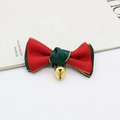 Christmas bow tie with golden bell for pets and holiday gift decoration in red and green - Christmas Style 5