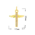 Ciondolo cuore farfalla placcato oro 18K dimensioni 20mm altezza e 17mm larghezza - Stile 7