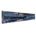 Dark blue sports headband with pink floral print pattern for running and fitness - 26# Navy Pink Floral