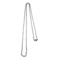 Silver-finished stainless steel chain necklace with lobster clasp in a classic link style - 60CM / 3.0mm O-type Cross Chain