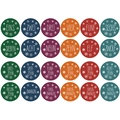24-count Christmas advent calendar stickers with colorful holiday patterns and German numbers - 6-Color German Words