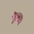 Dusty pink winter knit hat for babies featuring dual pom-poms and ear protection flaps - Pink Pom-pom Hat (for 2 Months To 2 Years Old)