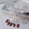 Elegant 5D embossed tulip floral nail stickers featuring life and love cursive text - 5D Textured Pink Tulip Style (FEB-475)