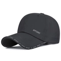 Black FEWK SPORT breathable baseball cap with laser-cut holes and quick-dry fabric - Dark Gray