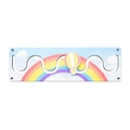 Wooden busy board slider toy featuring a rainbow pattern and hot air balloon block - Hot Air Balloon Slider