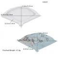 Detalle del molde de silicona para bandeja en forma de abanico con medidas precisas - D5829-Molde de Silicona para Bandeja de Abanico