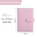 Pink A6 binder notebook cover made of premium faux leather with secure buckle strap - A6 Casing / A6 - Pink (outer Shell Only)