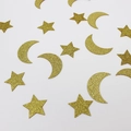 Glitzernde Goldsterne und Monde Konfetti für Geburtstagsfeiern und Hochzeitsdekoration - Goldener Mond und Stern