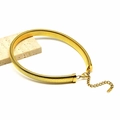 Golden Tubogas style snake chain necklace with lobster clasp and adjustable extension - Tubogas Necklace (10mm Width) / Gold