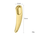 Golden zinc alloy eye cream spatula with dimensions 53mm by 11mm and 32g weight - Gold Crescent Shape (X0172)