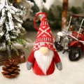 Leuchtende Weihnachtsgnom-Plüschfigur mit rotem nordischem Hut und weißem Bart - Stil C Leuchtender Waldzwerg (E-DD60)