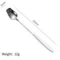 Silver stainless steel rose flower spoon with 152mm length and 12g weight specifications - 15cm Rose Spoon / Silver