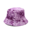 Cappello da pescatore stile street unisex con motivo tie-dye viola in tela - Taglia unica / Tie Dye Viola
