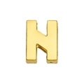 Polished 8mm gold-plated letter H DIY charm pendant for custom jewelry and keychains - Letter-N / 8mm (Inner Diameter)