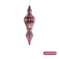 30CM rose gold pointed finial ornament with embossed patterns for Christmas tree decoration - Pink Irregular Shape / 30cm