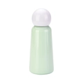 Gourde isotherme minimaliste vert clair en inox avec un bouchon sphérique blanc - Blanc & Sarcelle