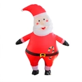 Inflatable Santa Claus costume with candy cane print for Christmas party celebrations - Tilted-head Santa Claus / One Size