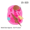Pink silicone shell mold for fondant featuring various sea shells in 9.2x7x1.5cm size - 2# Pink (Seashell)