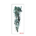 Waterproof full arm temporary tattoo sticker with black and white dragon and lotus WD-015 - WD-015/Black and White Dragon and Lotus
