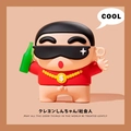 Crayon Shin-chan silicone case for AirPods in cool red hoodie with dollar chain - Social Shin-chan + Carabiner / AirPods 1/2 Gen