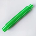 Giocattolo singolo pop tube verde in plastica a strisce bianche con design estensibile - 29mm / Verde