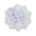 Detailed macro view of an 8cm white layered fabric lotus flower for DIY hair accessories - White