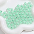 Light green transparent acrylic star-in-bead round charms for DIY jewelry making - Light Green Faceted Round 8mm (100pcs)