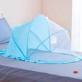 Zanzariera pieghevole celeste per neonati con bordo a volant per lettino - Blu Classico Parasole