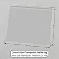 Thick 18x15cm transparent PVC jewelry storage bag with 24-wire double-sided seal - 24 Mil / 18x15cm / Clear