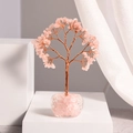 Handmade rose quartz crystal tree in a glass bowl for elegant desktop home decoration - Glass Bowl - Rose Quartz