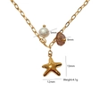 Detailed view of starfish pendant and pearl with size dimensions and 4.1g weight - Star Pearl Pendant Style
