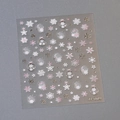 Winterse nagelstickers met sneeuwvlokken en sterren in wit en zilver M-809 - Bronzen Zilver Sneeuwvlok Kerstballen Stijl (M809)