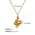Collana con ciondolo a serpente vintage in oro con perle d'acqua dolce naturali - XL130 Collana Oro