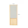 Miroir mural rectangulaire en bois avec panneau tressé et dimensions 20x60cm - 60x20cm / Style en Bois