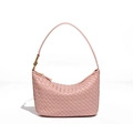Borsa hobo in pelle intrecciata rosa con tracolla a nodo dal design elegante e moderno - Rosa Intenso