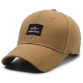 Berretto da baseball marrone strutturato con patch logo montagna e testo narason ricamato - Regolabile / Cachi