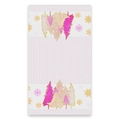 Pink microfiber kitchen towel featuring Christmas trees and golden snowflakes design - 45*66cm / Purple Stripe Pink Tree (CSJ1-14)
