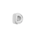 Pendentif lettre D creuse en argent poli pour colliers en acier inoxydable DIY - Lettre D / Acier