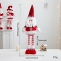 Detailed size chart for the telescopic Santa plush doll with height and width dimensions - Red Telescopic Santa Claus
