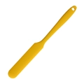 Single yellow silicone spatula with long handle and hanging hole for baking and jam - 45g Yellow