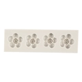 Mini white silicone mold with four sunflower shapes for chocolate and fondant cake decoration - Style 5 / Gray