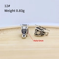 Retro Tibetan silver alloy 3-way bead connector for DIY jewelry making in silver finish - Vintage Heart Bail (12#)