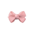 Detailed close-up of pink grosgrain ribbon bow hair clip showing textured fabric material - Deep Pink (16)