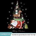 Sticker abattant WC Père Noël et animaux, décoration de Noël amovible 34x50cm - Comme indiqué / Moyen