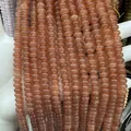 Natural orange rondelle stone beads for DIY jewelry making and handmade bracelets - 5*8mm (approx. 73 pcs/strand) / Caramel